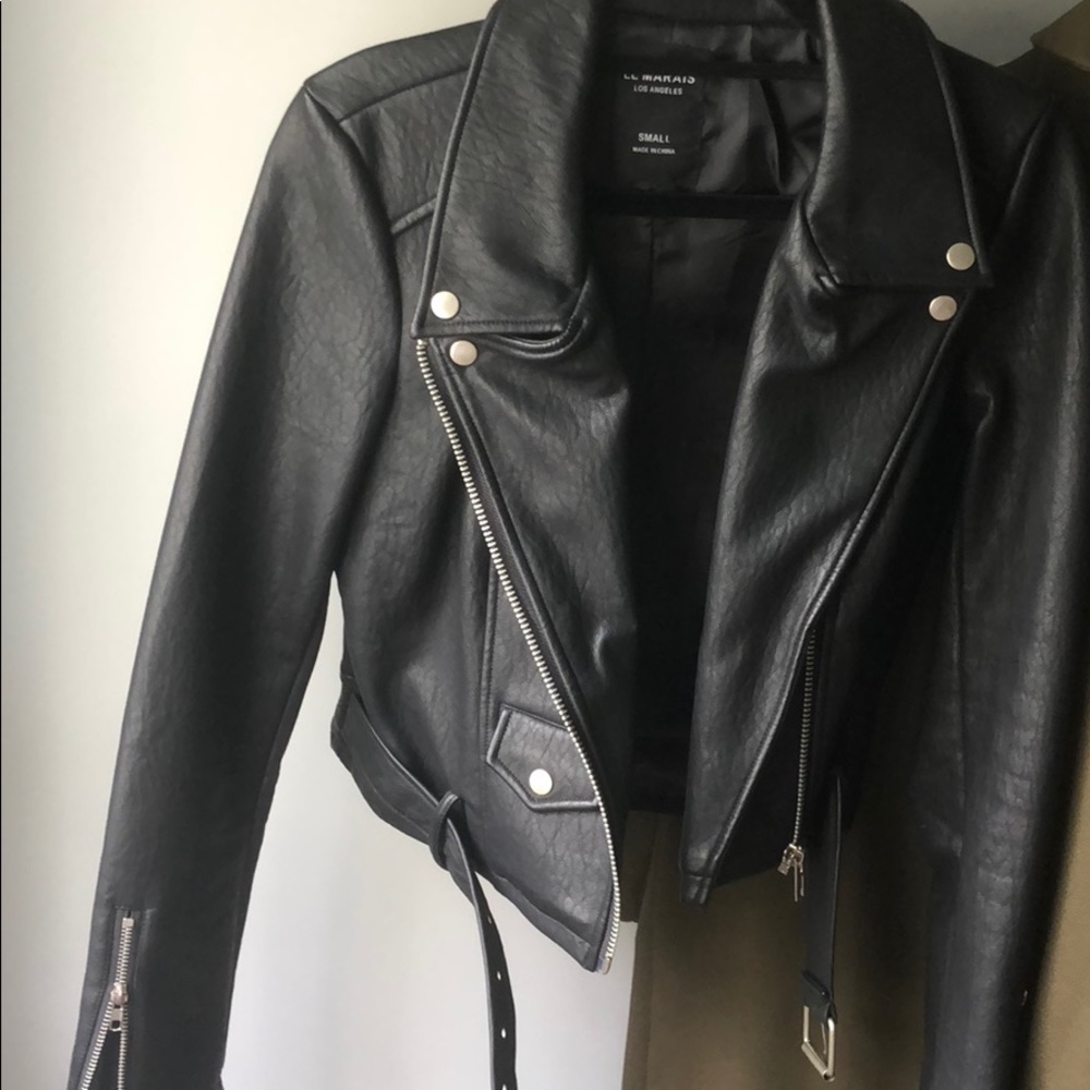 Black leather jacket. Never worn